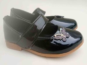 Kids Black Butterfly Belly Shoes