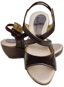 Kids Copper Plain Heel Sandals