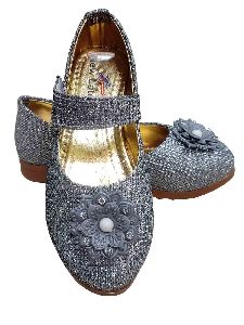 Kids Grey Sparkle Belly Shoes