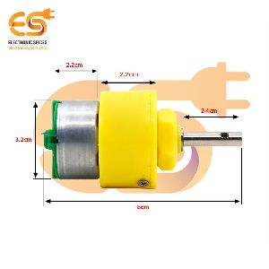 12V 500 rpm heavy duty geared DC motor (YELLOW)