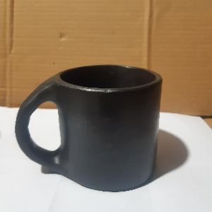Handmade Black Pottery Coffee Mug