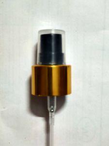 20mm Black Mist Spray Pump with golden sleeve