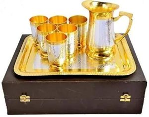 Brass Jug & Glass Set