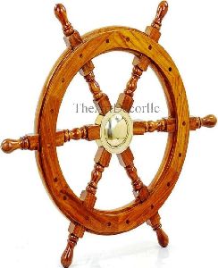 Nautical Wooden Ship Wheel