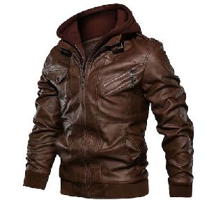 mens pu leather jacket