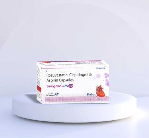 Serigard - Rs 10 ( Rosuvastatin,Clopidogrel & Aspirin Capsules )