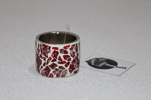 Red Stone Napkin Ring In Mosaic Design Red Serviette Ring From Tradnary