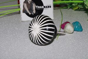 Pumpkin Pattern Black & White Resin Cabinet Knob Fancy Furniture Knobs From Tradnary