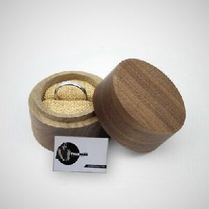 Wooden Round Ring Box