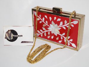 Premium Mother Of Pearl Inlay Clutch Bag Attractive Clutches From Tradnary