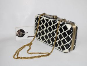 Black & White Resin Clutch bag