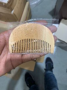 Pocket Size Neem Wood Beard Comb From Tradnary