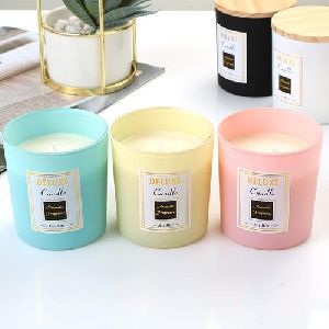 Coloured Glass Candle Jars