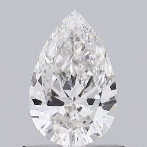 Pear 0.65ct F VVS2 IGI Certified Lab Grown Diamond CVD