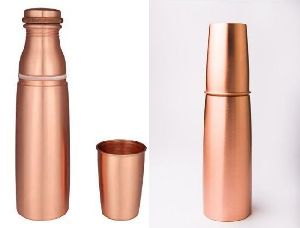 Pure Copper Bottle with Glass