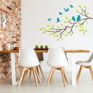 Flying Bird With Branches Design