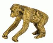 Brass Gorilla Statue