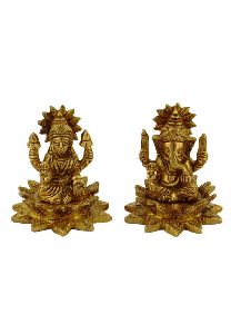 Brass Laxmi Ganesha Statue