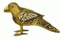 Brass Standing Sparrow Statue