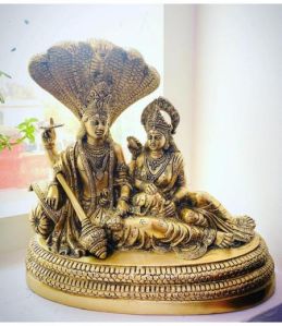 Brass Vishnu Laxmi Statue