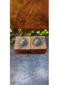 Handcrafted Brass Oxidised Studs