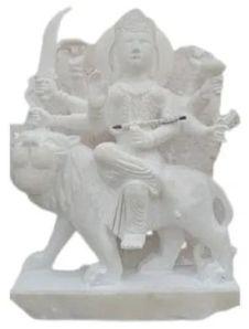 Carved Marble Durga Statue