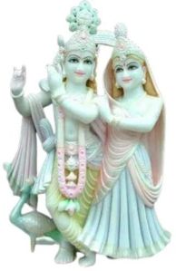 Makrana Marble Radha Krishna Statue