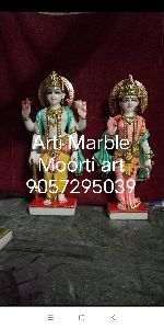 Makrana white marble Laxmi Narayan statues