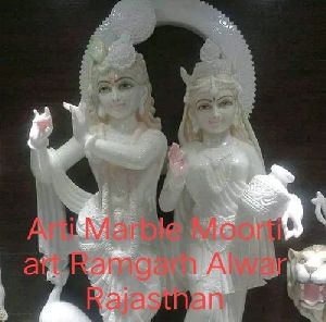 Marble Radha Krishna Jugal Jodi Statue