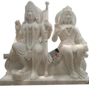 Marble Ram Sita Statue