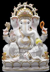 Multicolor Marble Ganesh Statue