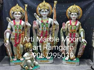 Painted Marble Ram Darbar Statue