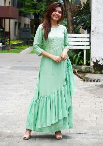 Green Layered Gown