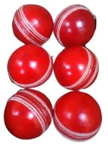 157gm Red Leather Cricket Ball