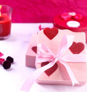 Ruby Heart Design soap