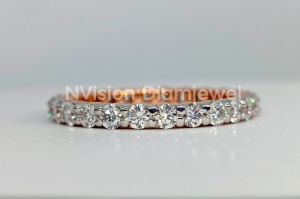 Women's Party Rose Gold Natural Diamond Eternity Ring