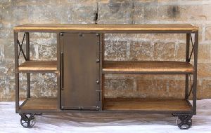 Wooden & Iron Console Table