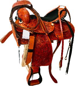 Leather Horse Western Deep Seat Saddle