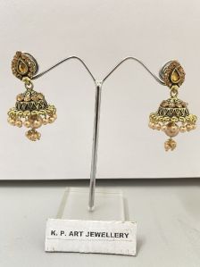 Fancy Oxodised small Jumkhi Earings