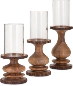 AF05079 Mango Wood Candle Holder