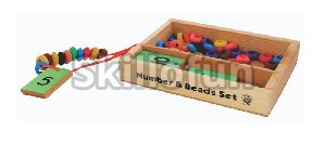 Wood Number and Bead Set