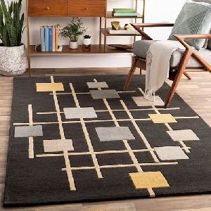 Charcoal Hand Tufted Wool Rug