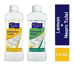 Kleanation Dishwash Liquid Gel 1+1 N Combo, Kitchen Grease Cleaner for All Utensils, Lemon & Neem