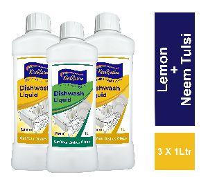 Kleanation Dishwash Liquid Gel 2+1 N Combo, Kitchen Grease Cleaner for All Utensils, Lemon & Neem