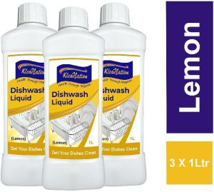 Kleanation Dishwash Liquid Gel Combo (Pack of 3), Kitchen Grease Cleaner for All Utensils, Lemon