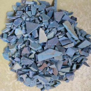 Crushed Blue PVC Pipe Scrap