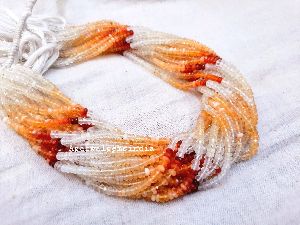 Mexican Fire Opal Faceted Rondelle Beads
