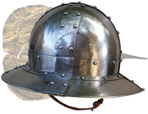 18GA Sca Larp Medieval Gothic German Cap Helmet Replica Medieval Helmet