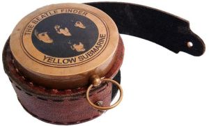 Beatle Finder Compass Yellow Submarine Antique Compass Nautical Poem Compass 3