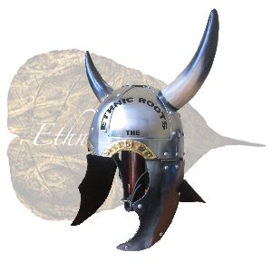 Medieval Costume Armor Viking Warrior Helmet With Horn